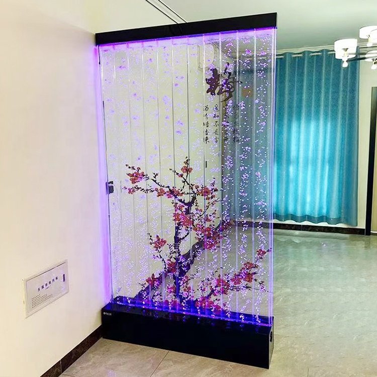 indoor led glowing pattern background dancing fountain waterfall bubble wall wedding party decoration