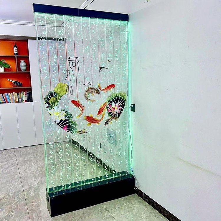 indoor led glowing pattern background dancing fountain waterfall bubble wall wedding party decoration