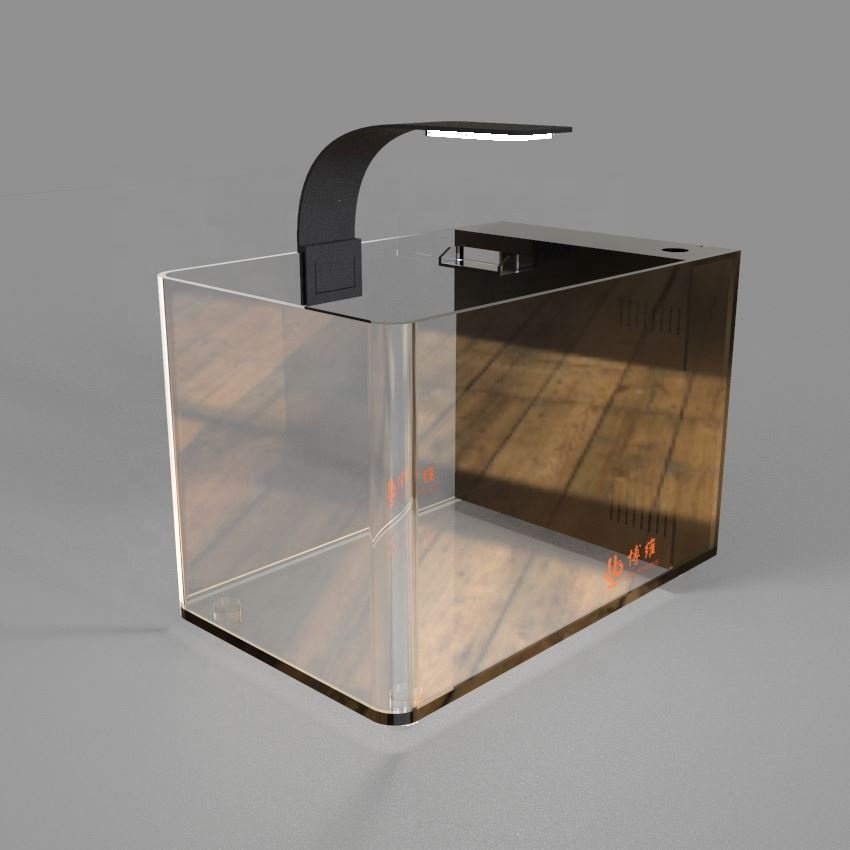 Aquarium Acrylic Isolation Small Fish Tank With Self Cleaning System And Led Lighting