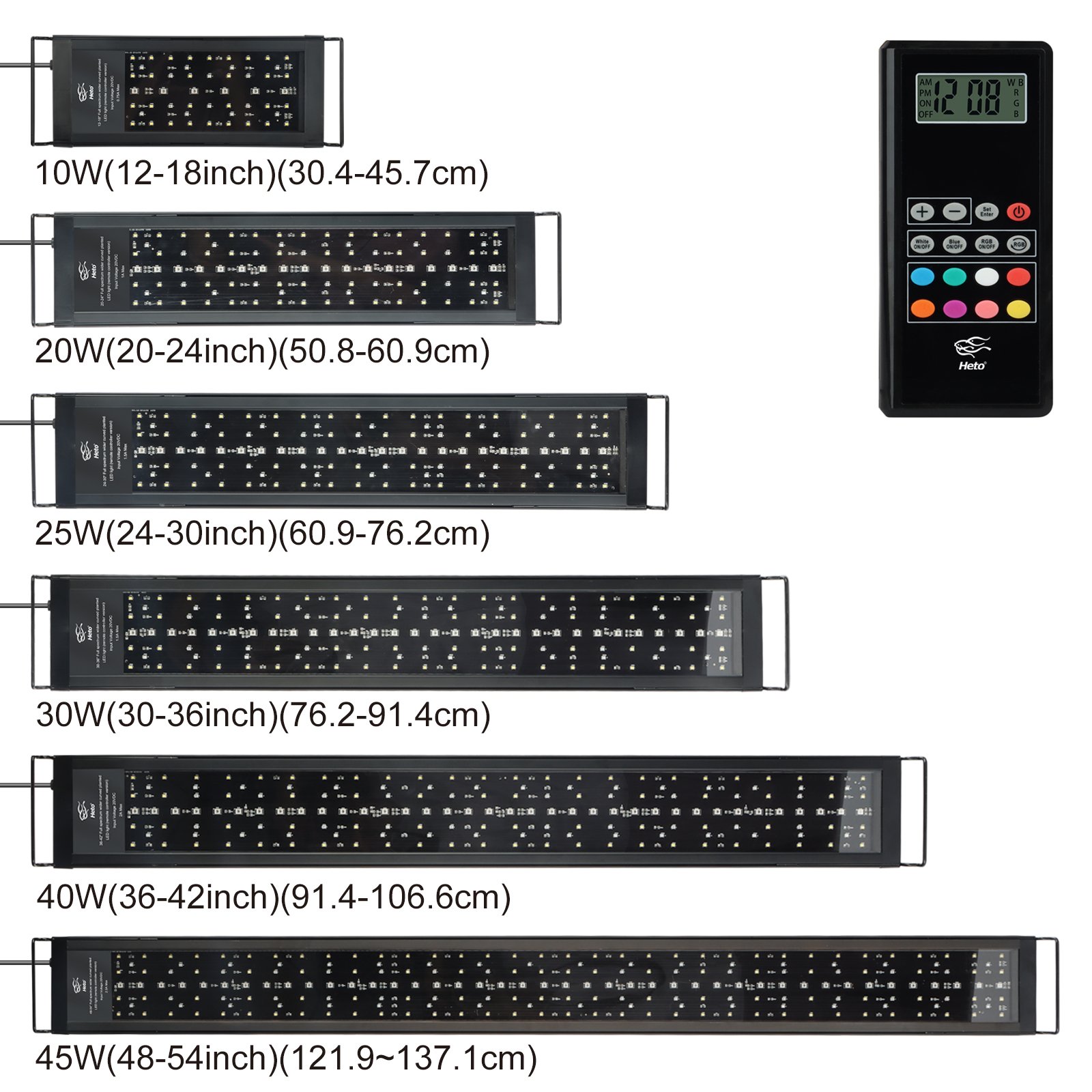 factory price Led aquarium light full spectrum 12-54 in with remote controller