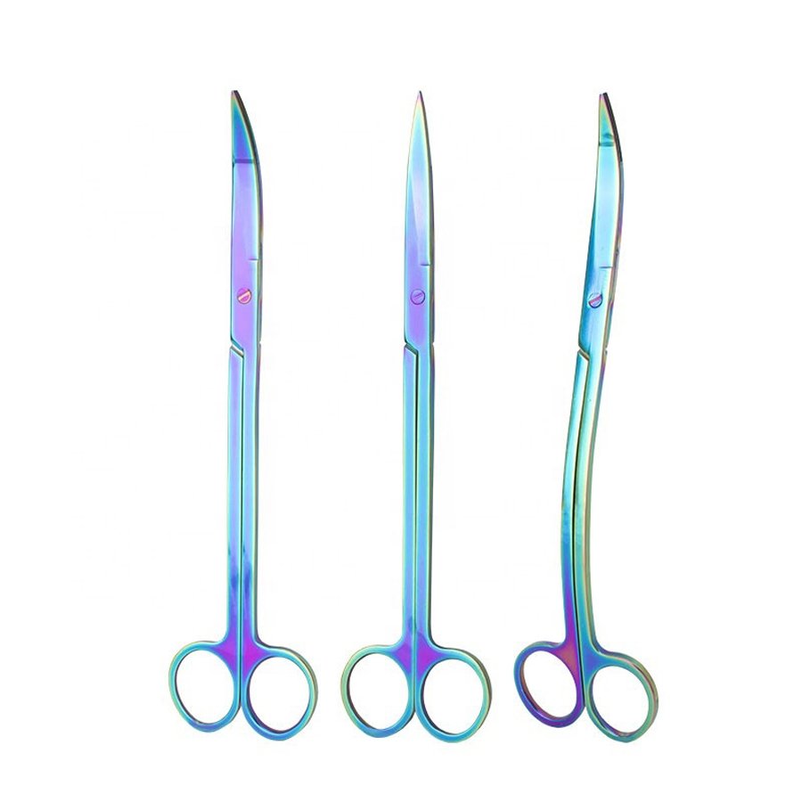 Professional Stainless Steel Elbow Water Grass Scissors Custom Volume High Quality Cleaning Tool for Aquariums and Lighting