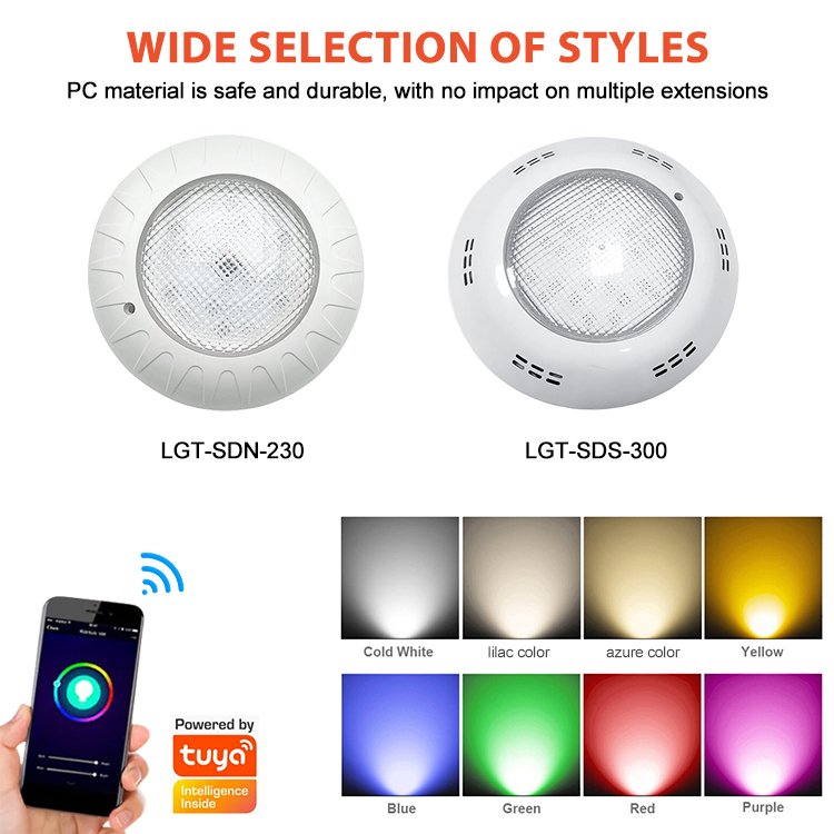 UV-anti PC material High Power led chip PAR56 color changing 12V waterproof IP68 Pool Lights rgb aquarium light