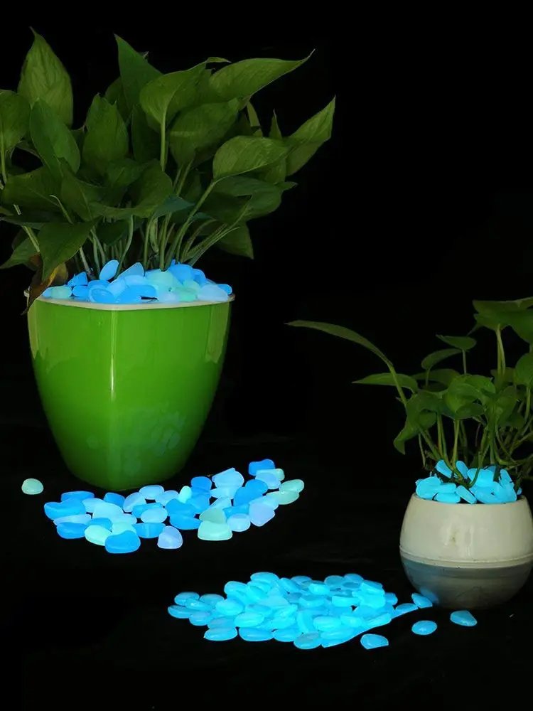 2cm Personalized Fashionable Luminous Stone, Sidewalk, Fish Tank, Aquarium, Flower Pot Fluorescent Stone, Home Decoration Stone