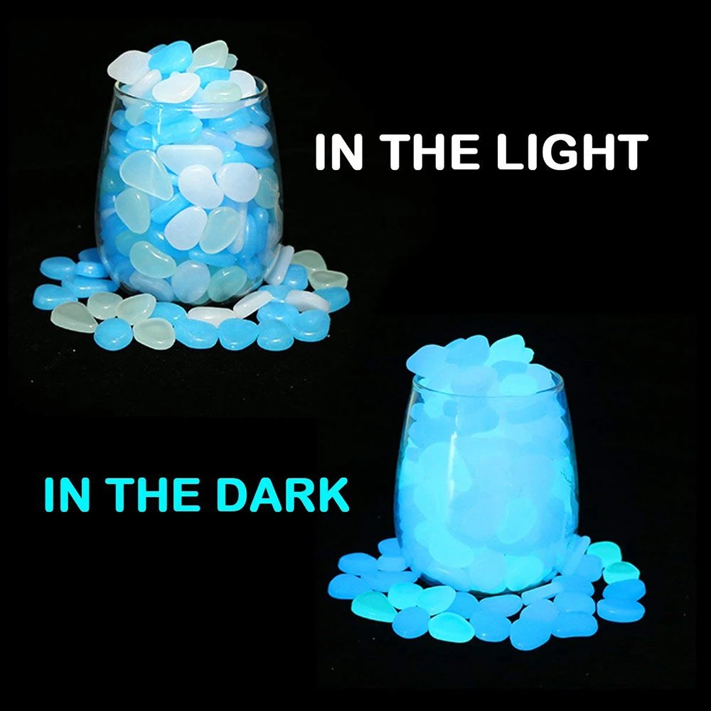 2cm Personalized Fashionable Luminous Stone, Sidewalk, Fish Tank, Aquarium, Flower Pot Fluorescent Stone, Home Decoration Stone