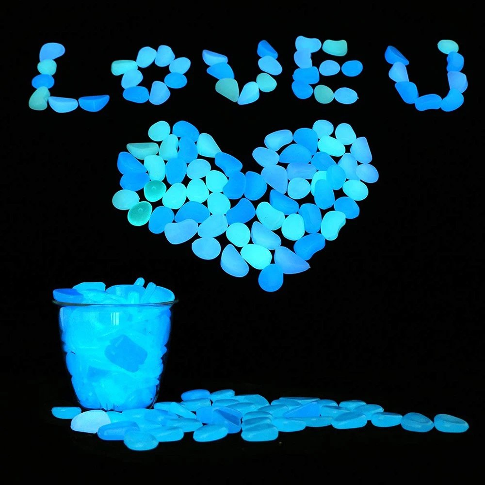 2cm Personalized Fashionable Luminous Stone, Sidewalk, Fish Tank, Aquarium, Flower Pot Fluorescent Stone, Home Decoration Stone