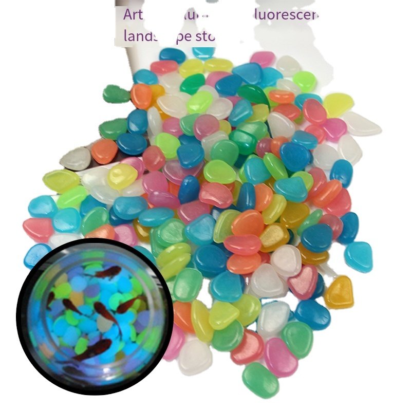 2cm Personalized Fashionable Luminous Stone, Sidewalk, Fish Tank, Aquarium, Flower Pot Fluorescent Stone, Home Decoration Stone