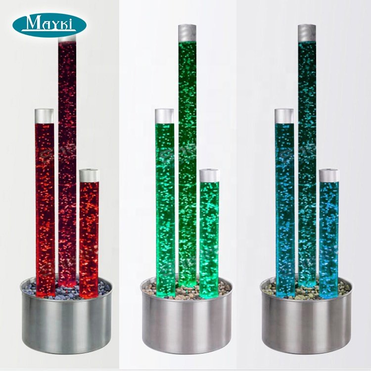 Sensory Room LED Bubble Tube Light Floor Standing Smart Water Bubble Tube Aquarium Lamp with Fish