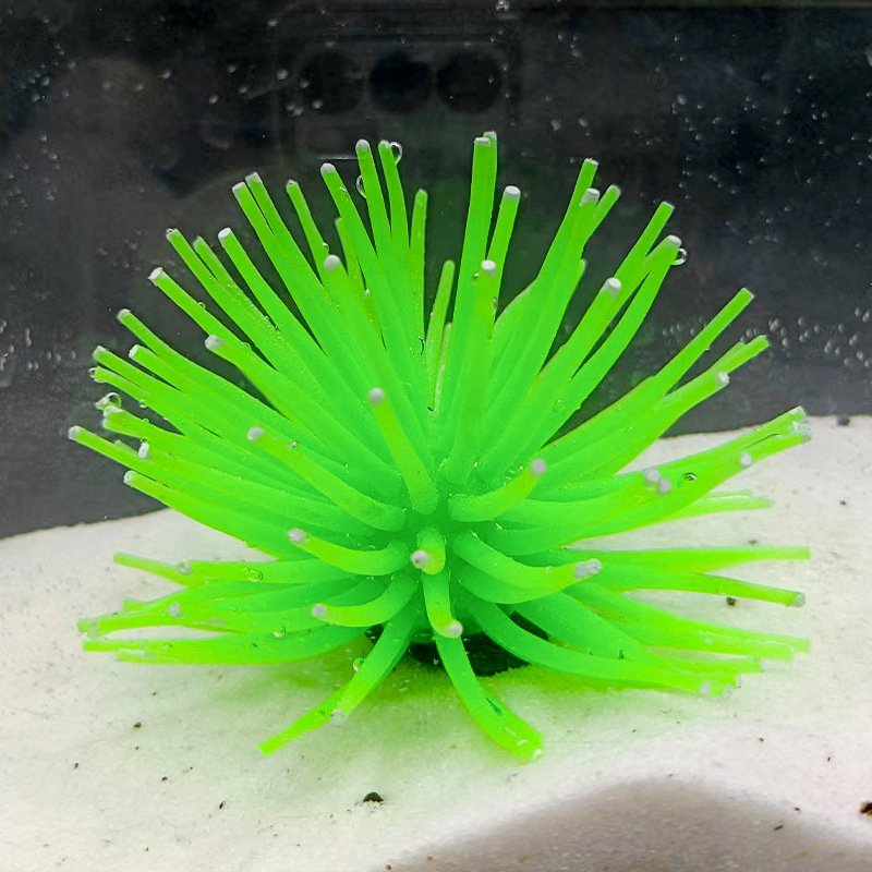 Silicone Aquarium Fish Tank Ornament Artificial Sea Urchin Plant Aquarium Accessories