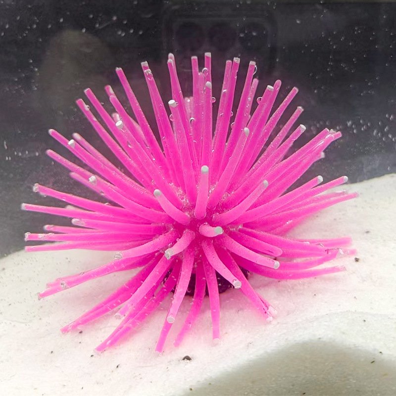Silicone Aquarium Fish Tank Ornament Artificial Sea Urchin Plant Aquarium Accessories