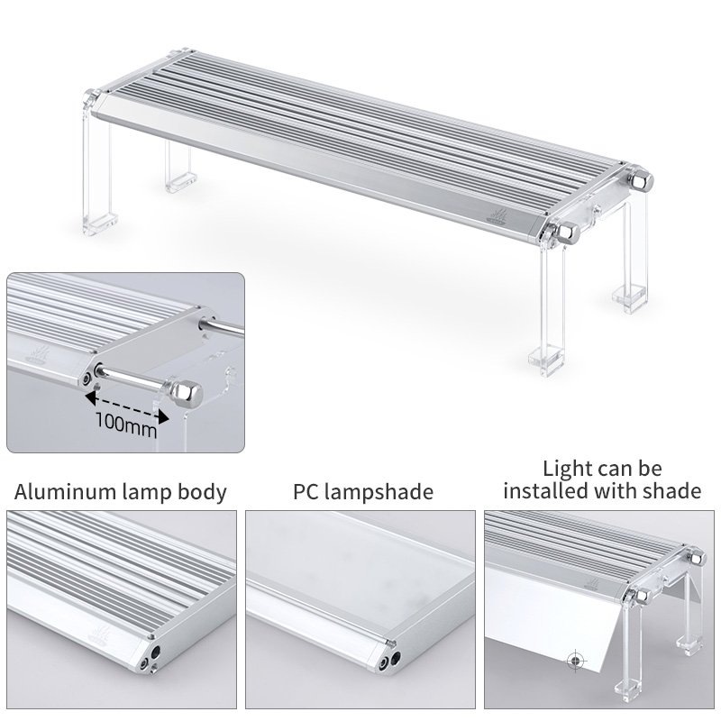 WEEK AQUA V Series Aquarium Plant Grow LED Light WRGB full spectrum LED Aquarium Light with remote control for Aquatic Plants