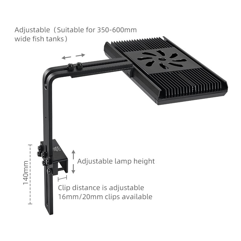 WEEK AQUA Upgrades Z Series Z400Pro-Z Full spectrum LED aquarium light With Lamp bracket RGB+UV Ornamental fish tank lighting