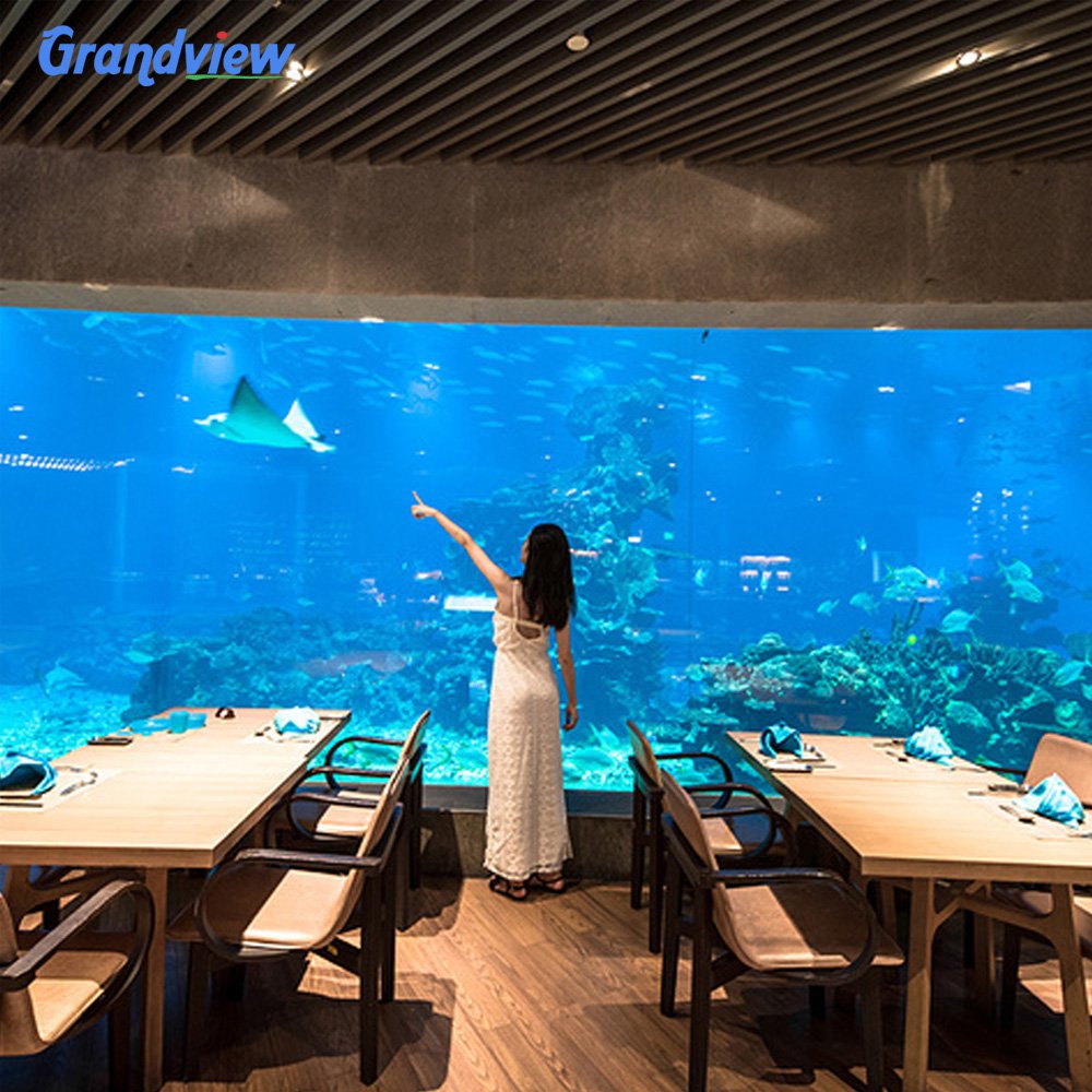 Grandview Curved Acrylic Aquarium Clear Acrylic Sheet Underwater Acrylic Glass Tunnel Aquarium