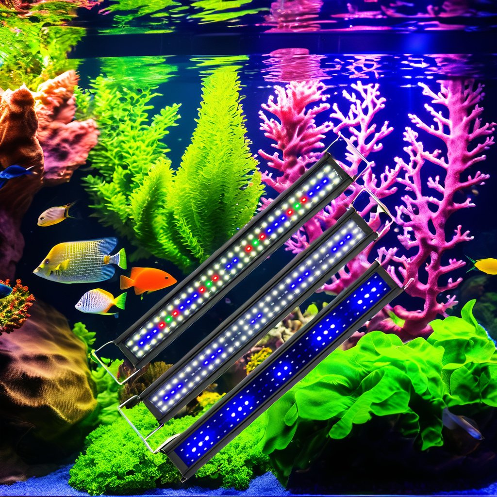 120CM LED Aquarium Lamps Customizable Marine Coral Reef Tank Lights Button Control Scalable Aluminum IP68 Rating LED Tube