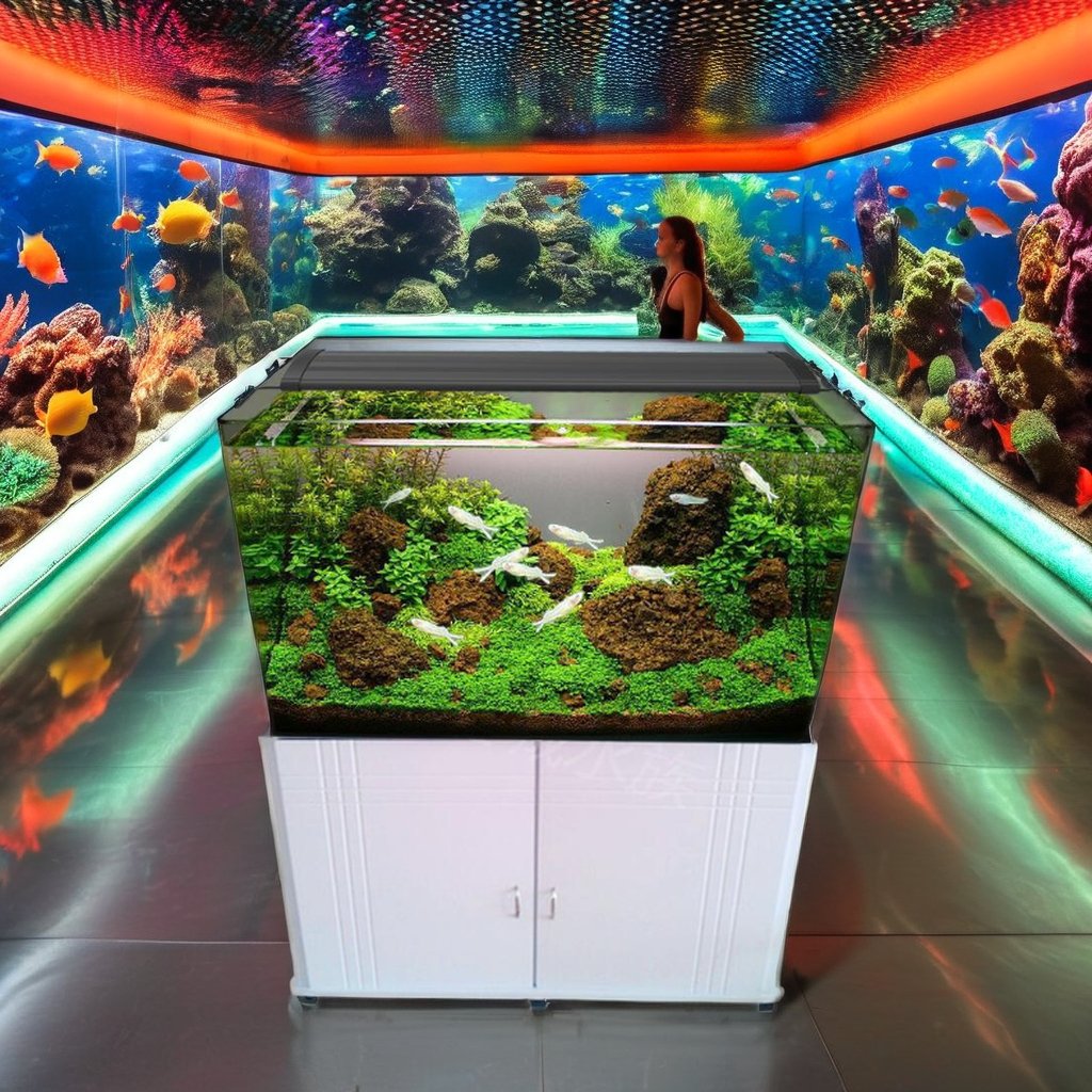 120CM LED Aquarium Lamps Customizable Marine Coral Reef Tank Lights Button Control Scalable Aluminum IP68 Rating LED Tube