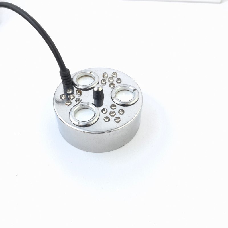 Hot Sale 3 heads plastic Industrial Ultrasonic Humidifier Fogger Mist Maker with Led Lights for Garden Pond Landscape