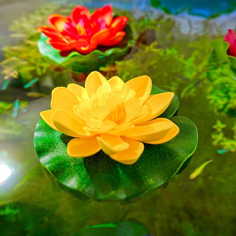 New Arrival pond aquascape water lily leaves simulation leaves decorative fish tank micro-landscaping decoration