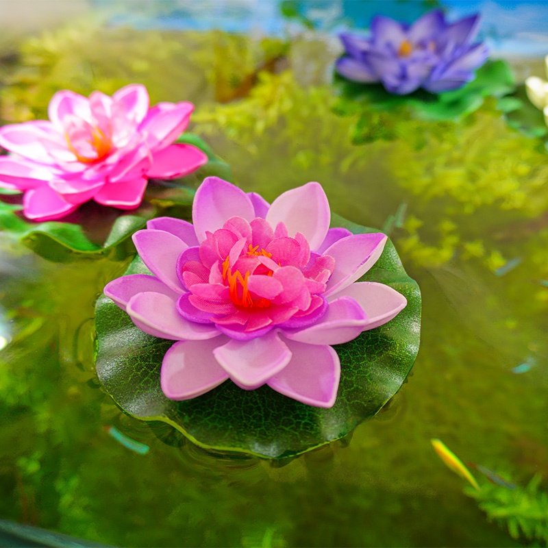 New Arrival pond aquascape water lily leaves simulation leaves decorative fish tank micro-landscaping decoration