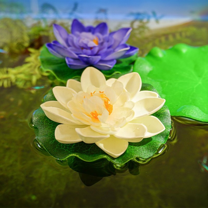 New Arrival pond aquascape water lily leaves simulation leaves decorative fish tank micro-landscaping decoration