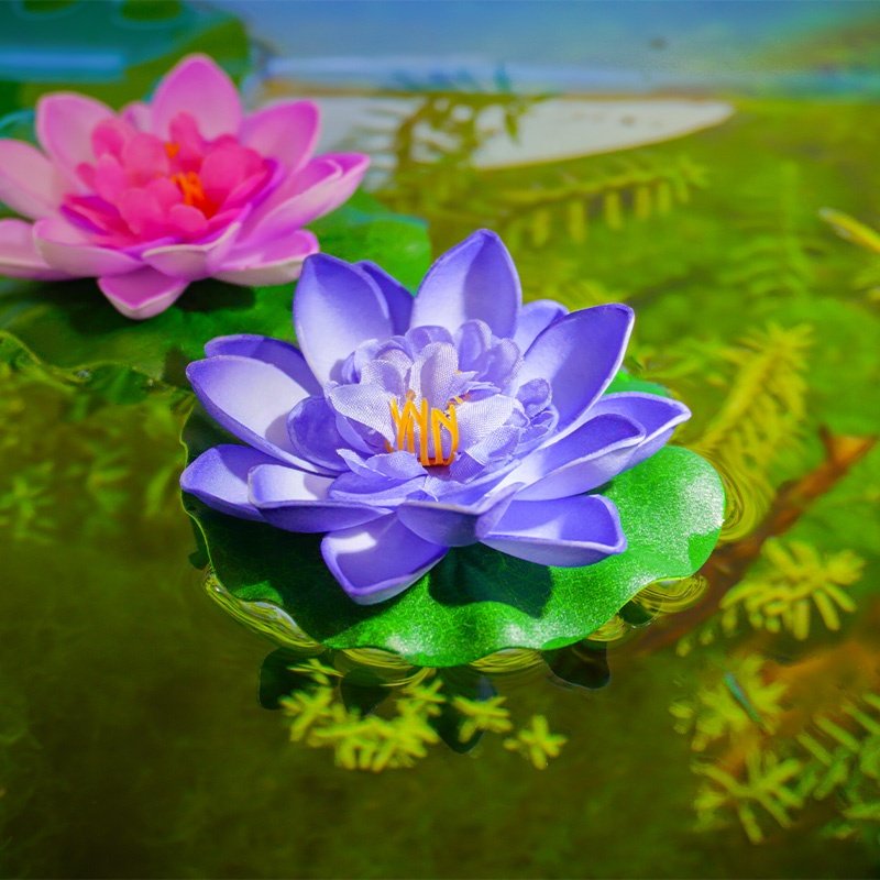 New Arrival pond aquascape water lily leaves simulation leaves decorative fish tank micro-landscaping decoration