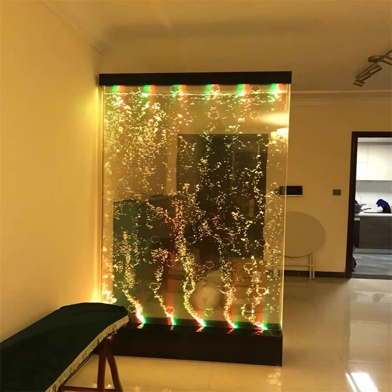 modern luxury led acrylic aquarium water bubble wall screen room divider home decor