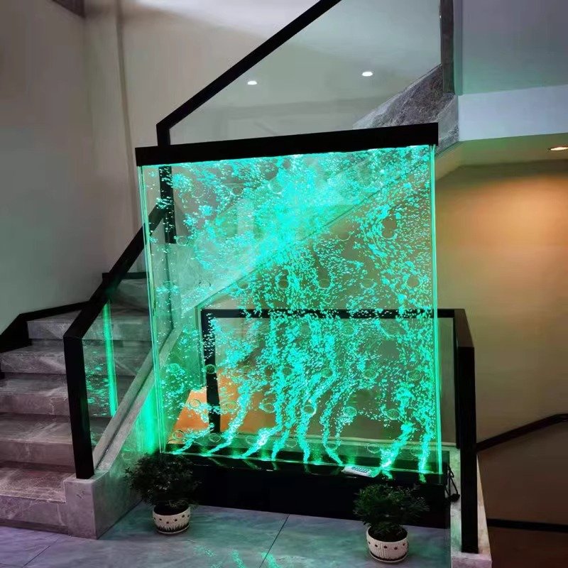 modern luxury led acrylic aquarium water bubble wall screen room divider home decor