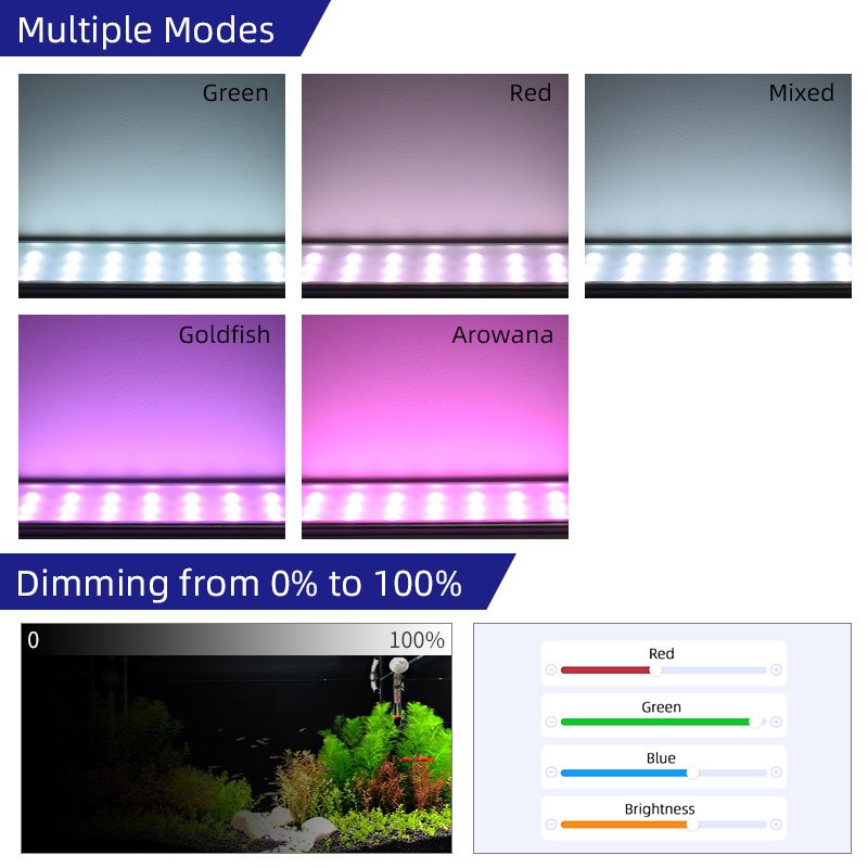 Wholesale Aquarium Accessories WEEK AQUA M Series RGB LED Full Spectrum Dimming Aquarium Light For Maxspect Plant