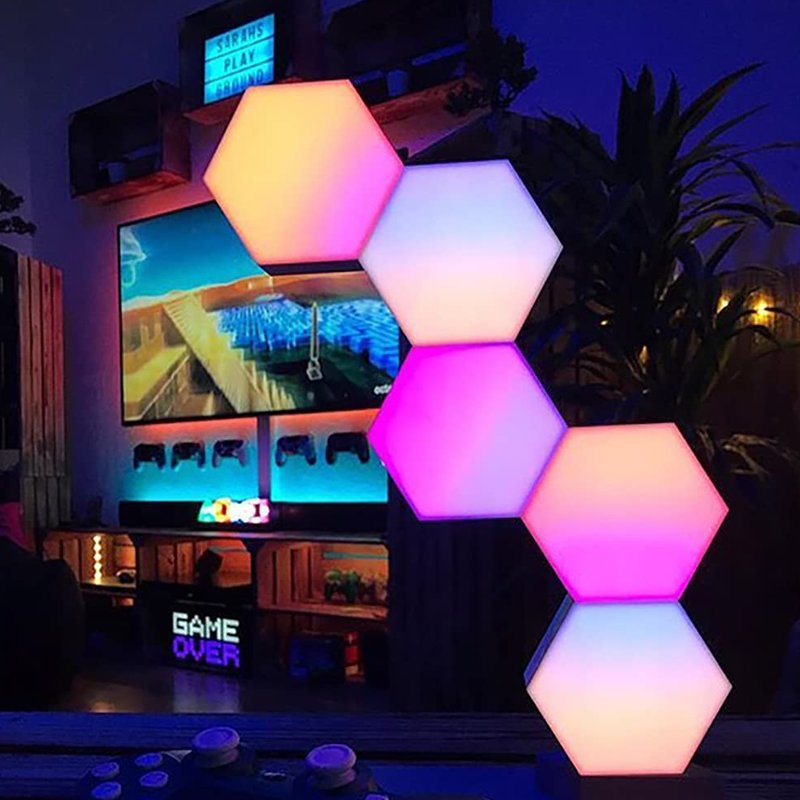 Smart Home Lights Multi Color Motion Sensor Decoration for Home RGB Light App Lampara Hexagonal Led Light