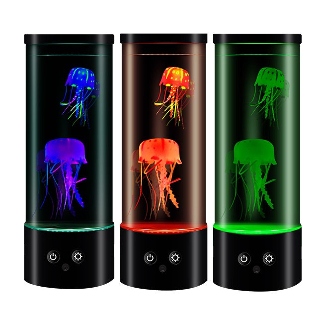 Kid Gift Led Color jellyfish Changing Decoration Bedside Table Night Light Aquarium Jellyfish Lamp