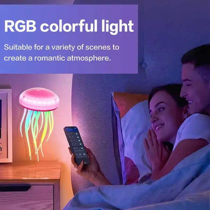 2024 New Ocean Series Home Restaurant Atmosphere Decorative Light LED Simulation Rechargeable Night Light Jellyfish Table Lamp