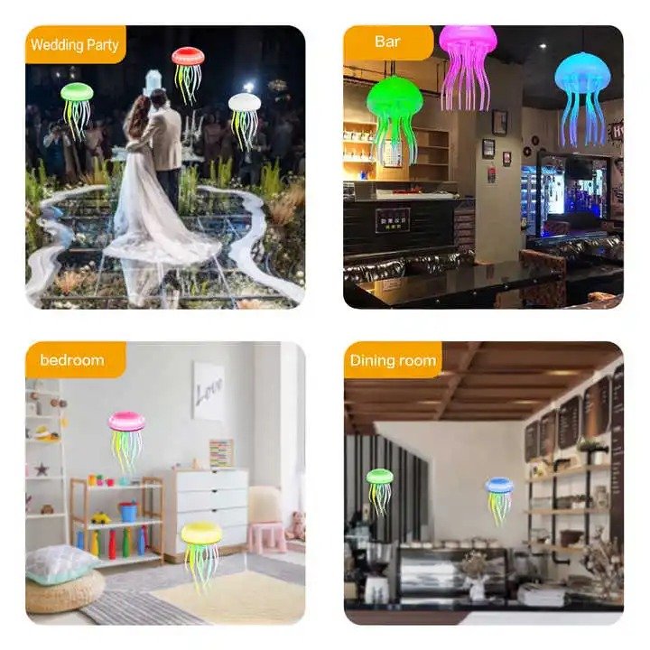 2024 New Ocean Series Home Restaurant Atmosphere Decorative Light LED Simulation Rechargeable Night Light Jellyfish Table Lamp
