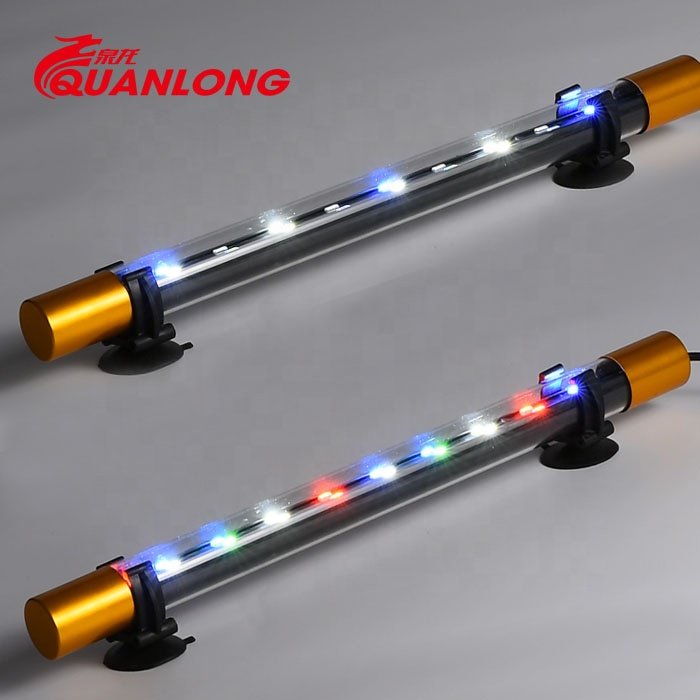 Quanlong hotsale color changing submersible marine aquarium light marine rgb fish tank led t8 light underwater
