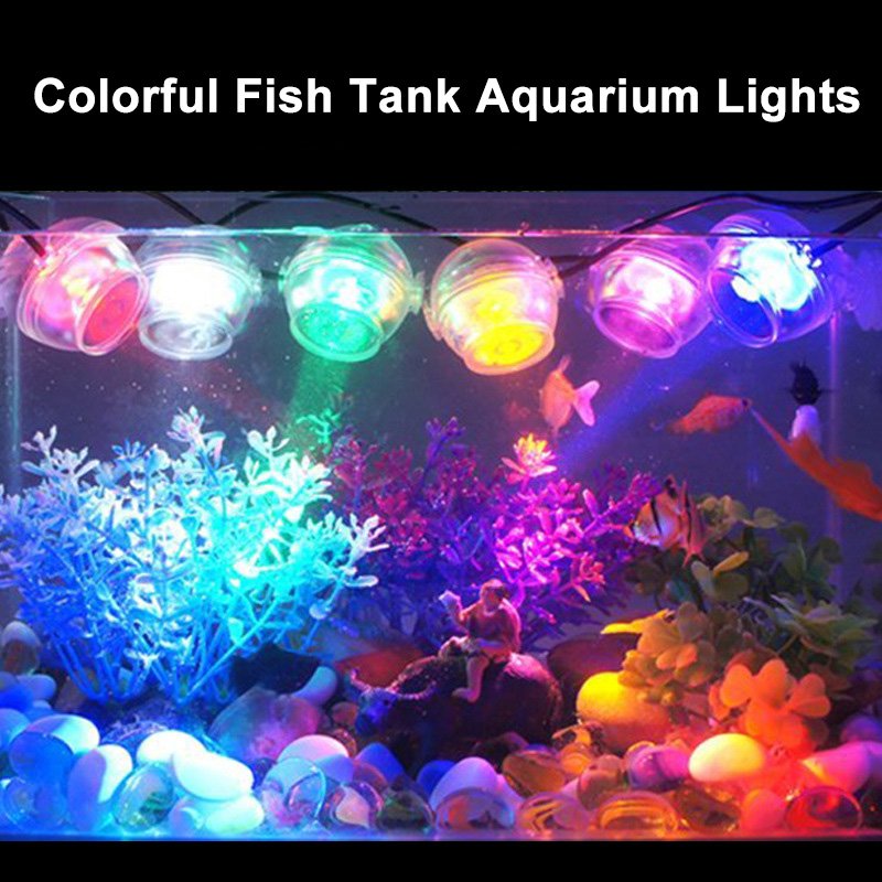 Aquarium Light Suction Cup USB Wire RGB Colourful Gradient Submersible Spot Lights IP68 Waterproof Underwater Fish Tank LED Lamp