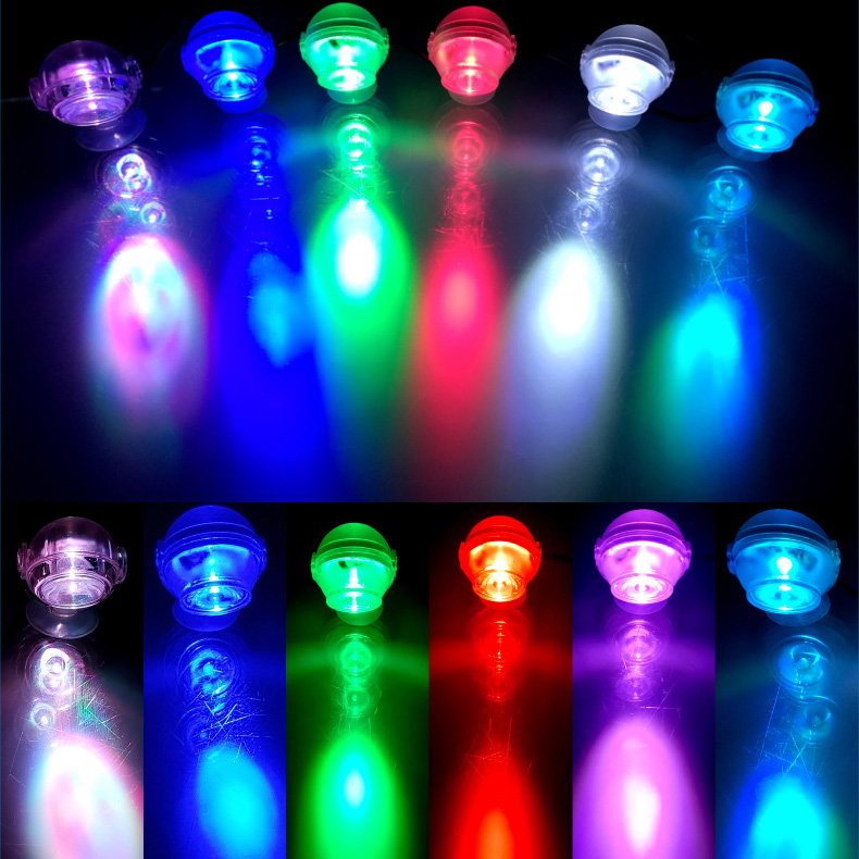 Aquarium Light Suction Cup USB Wire RGB Colourful Gradient Submersible Spot Lights IP68 Waterproof Underwater Fish Tank LED Lamp