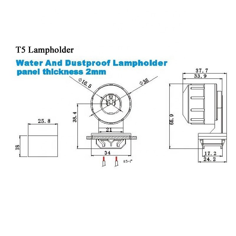 Waterproof T8 T5 Saving LED Lampholder G8 G5 Fluorescent Light Base G13 Bracket Bulb Socket for Aquarium Fish Tank Accessories