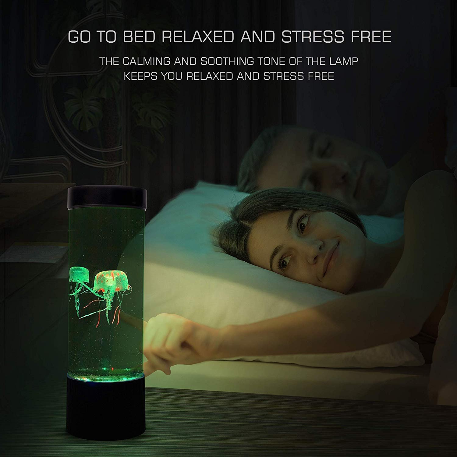 LED color changing jellyfish aquarium decoration lamp tank