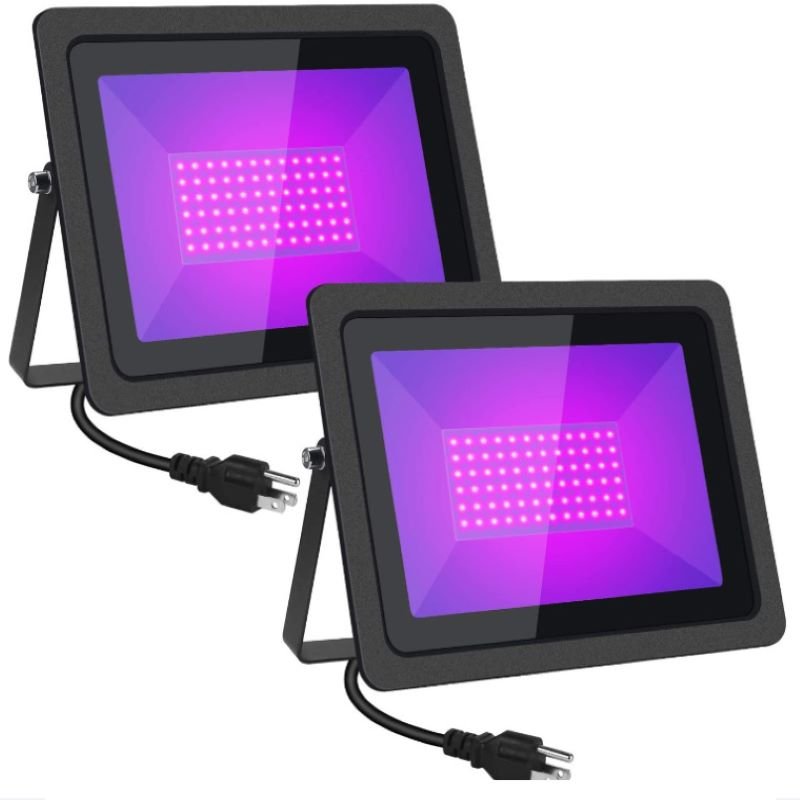 100W 200W IP66 LED UV Floodlight Perfect for Neon Glow Black light Party Stage Lighting Fishing Aquarium DJ Disco Club Light