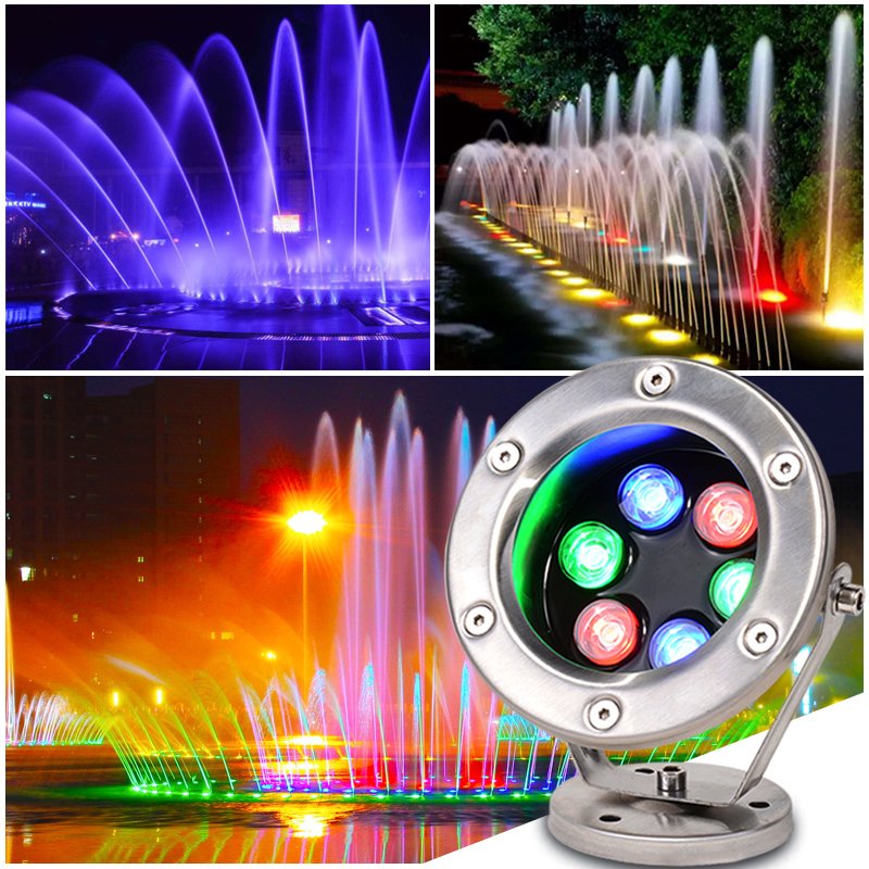 Commercial Underwater Luminaire Mini DMX512 RGB Above Ground Swimming Pools Lighting Underwater Multi Clourpe LED Lights Pond 3W