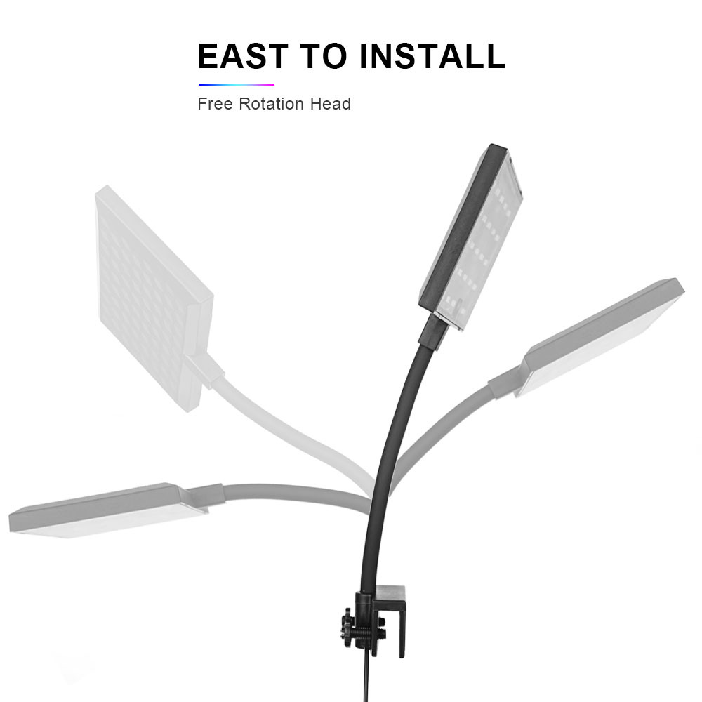 Led Aquarium Lights For Live Plant Tank 12W 15W Clip Lamp