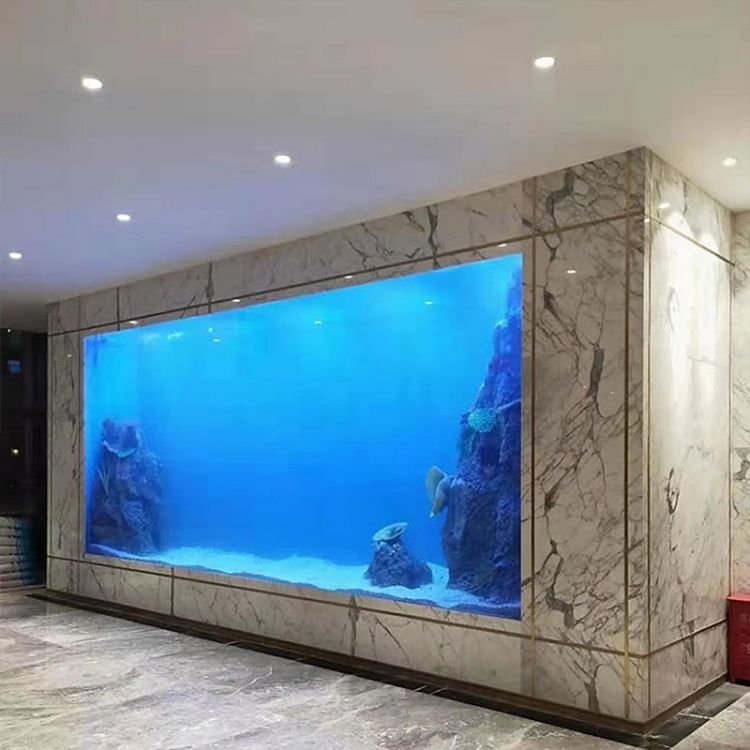 Vertical Stones Crystal Shallow Sump Acrylic Box Aquarium for Sea Fish