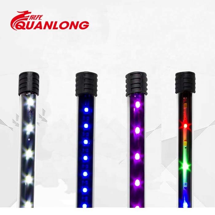 Quanlong marine T4 white red green blue aquarium light submersible aquarium lamp waterproof wrgb arowana fish tank led light