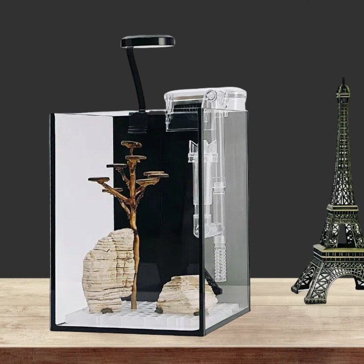 USMILEPET Wholesale Customised Glass Fish Tank Aquarium Kit with Light Fish Tank Complete Kit Cute Tank for Starters