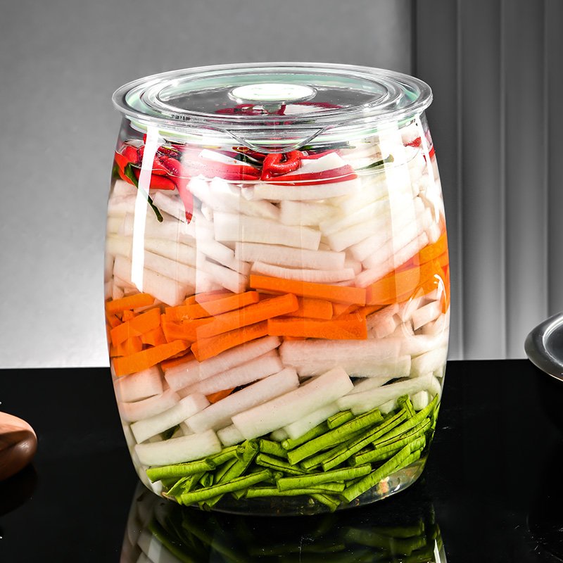 Transparent Pet Cat Dog Grain Bucket Moisture-Proof Dry Goods Storage Kitchen Container for Kimchi Pickling and Water Storage