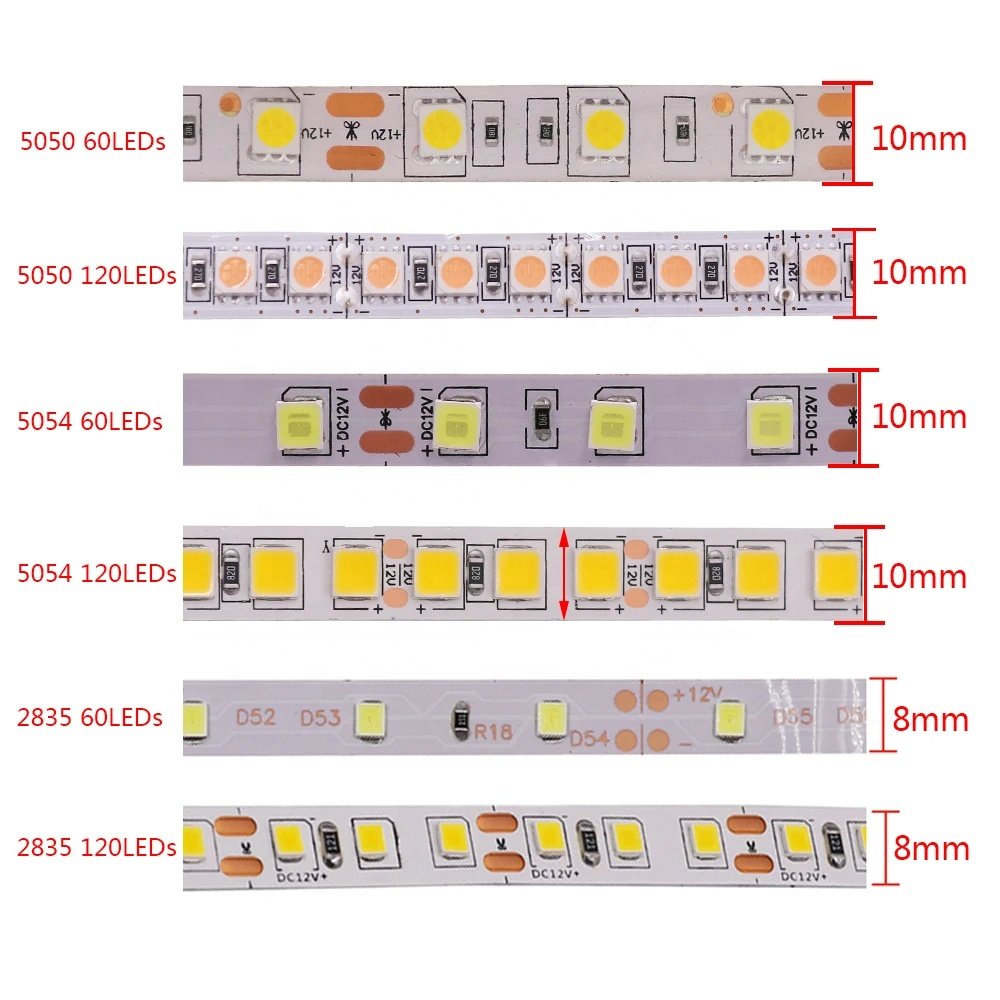 High Quality Flexible rgb led strip light SMD5050 12v 24v 60 120LED high lumens IP65 rgbw rgbww Smart light strip Ambient strip