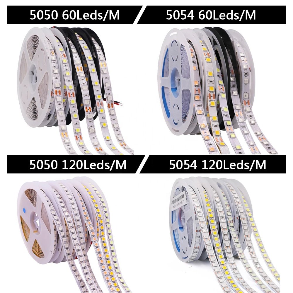 High Quality Flexible rgb led strip light SMD5050 12v 24v 60 120LED high lumens IP65 rgbw rgbww Smart light strip Ambient strip