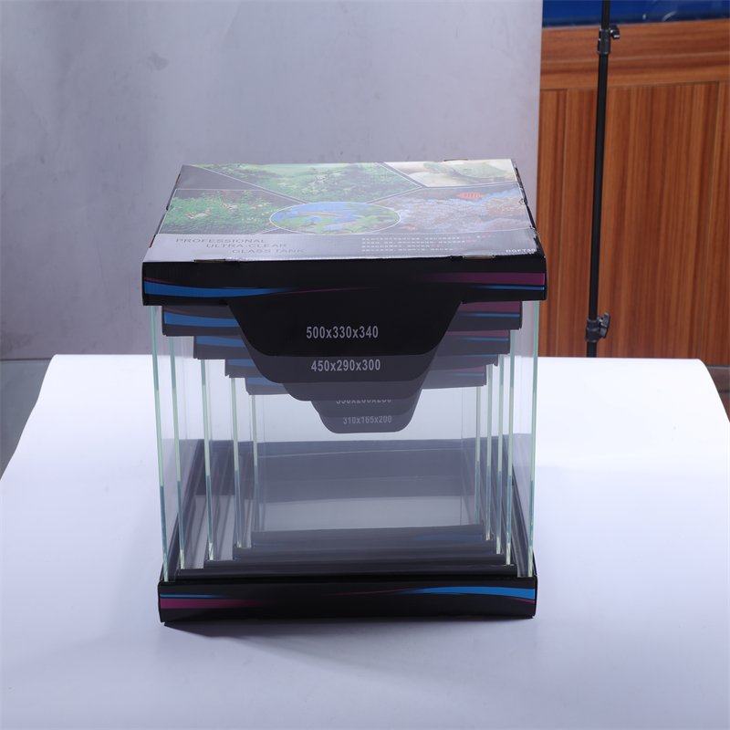 Wholesale Custom Glass Small Aquarium Fish Tank Modern Home Office Bar Counter Decorated Fish Tank Aquarium