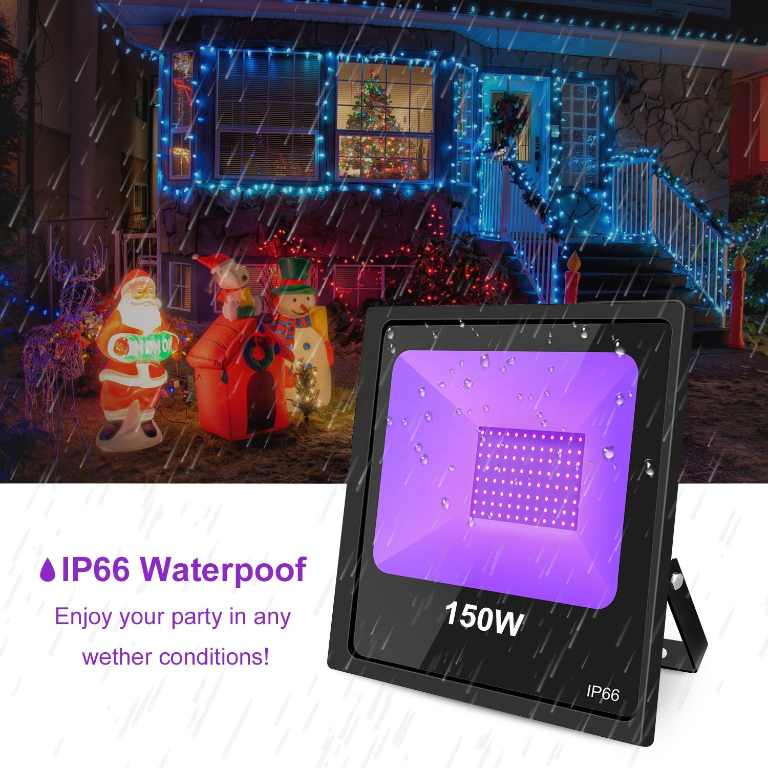 Led Blacklight Stock in US 50 W 80w 100w 150w disco Dj party night lamp stage club uv lights led black light for party