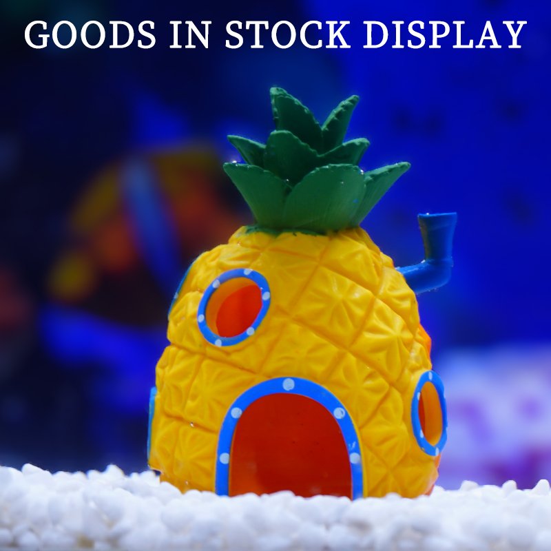 Hot Sale Customized Fish Hide Player Shrimp Nest Fish Tank Aquarium PVC For Home Decoration Aquarium Decoration Pineapple House