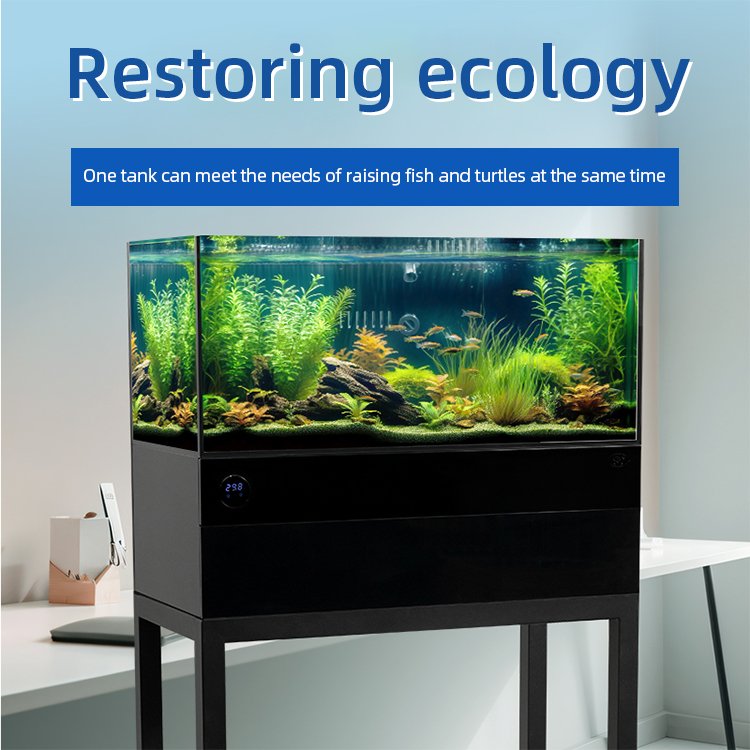 Multiple filtration tabletop glass fish tank artificial aquarium multifunctional desktop fish tank without base cabinets