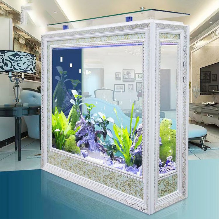 High Quality European Style Screen Cylinder Hydroponic Fish Tank For Home Decorations