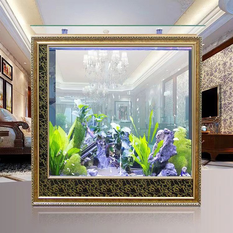 High Quality European Style Screen Cylinder Hydroponic Fish Tank For Home Decorations